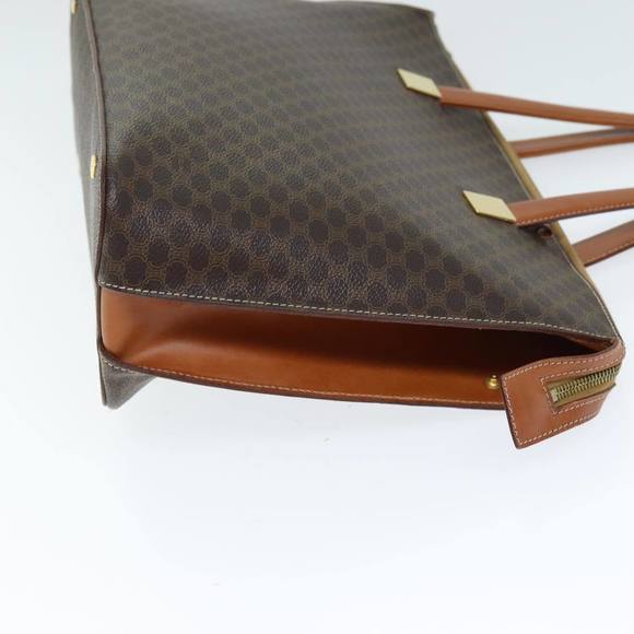 CELINE Macadam Canvas Hand Bag PVC 2way Brown Auth 74548 - Picture 3 of 16